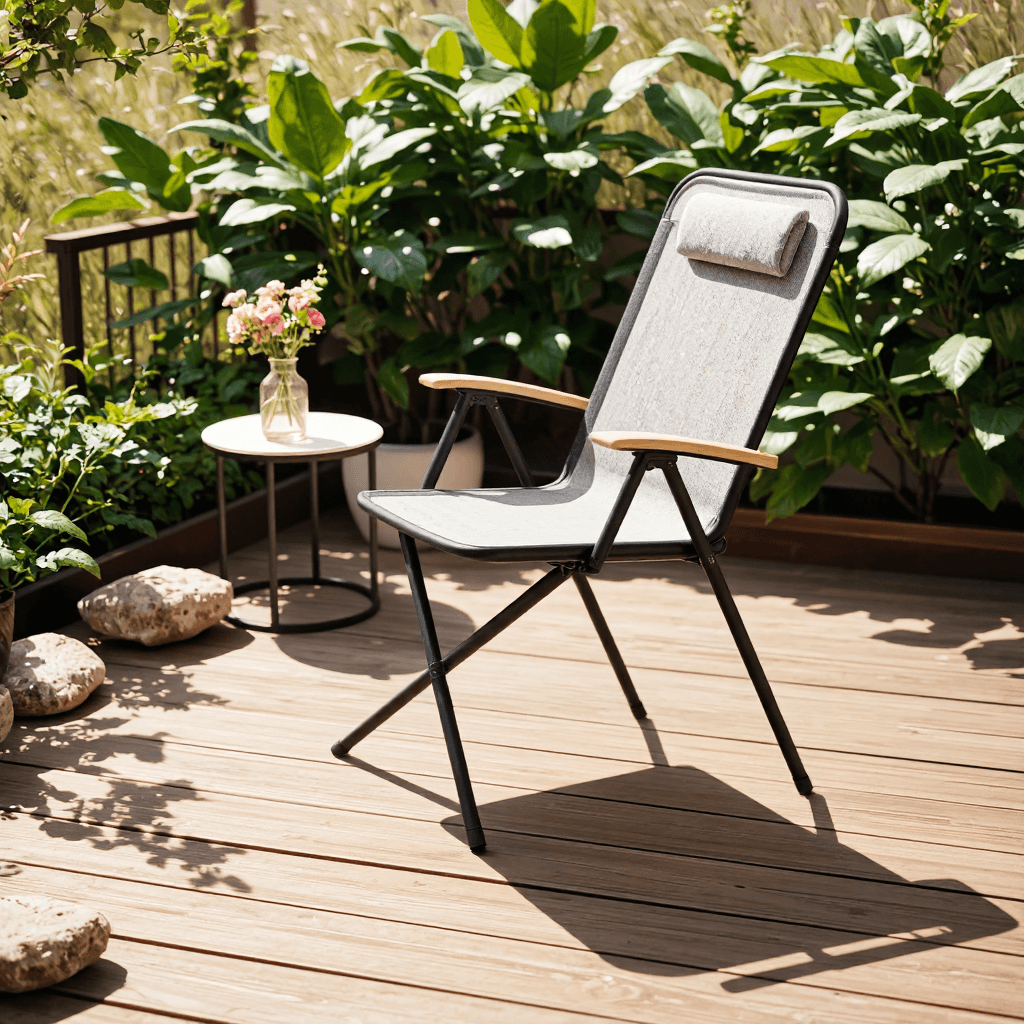 product photography of foldable chair