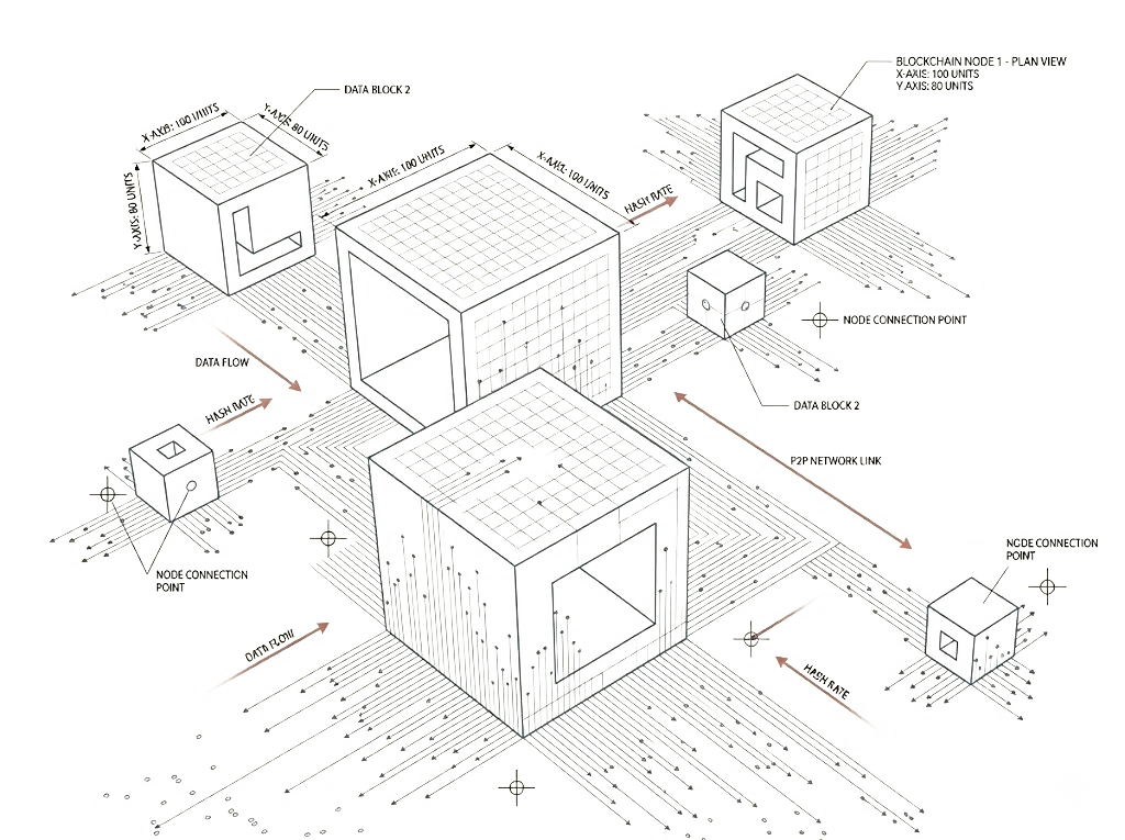 Illustration representing blockchain engineering