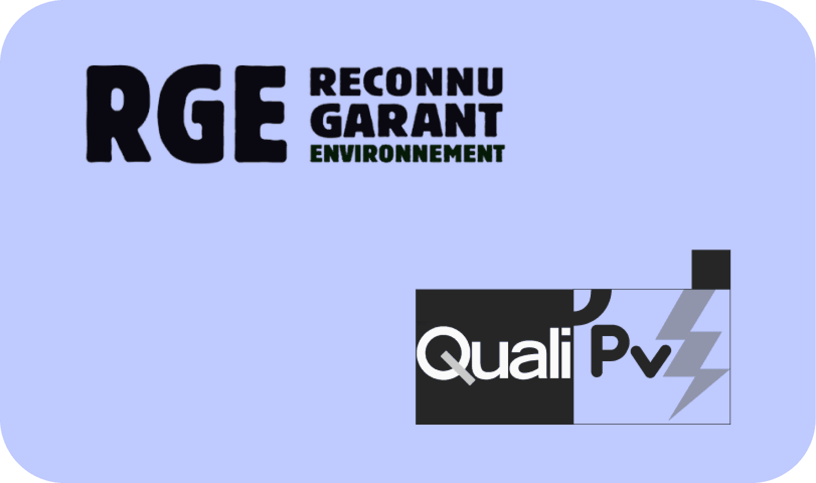 Logos des garanties et des certifications obtenues par Solarock qui montre le sérieux de l’entreprise.
