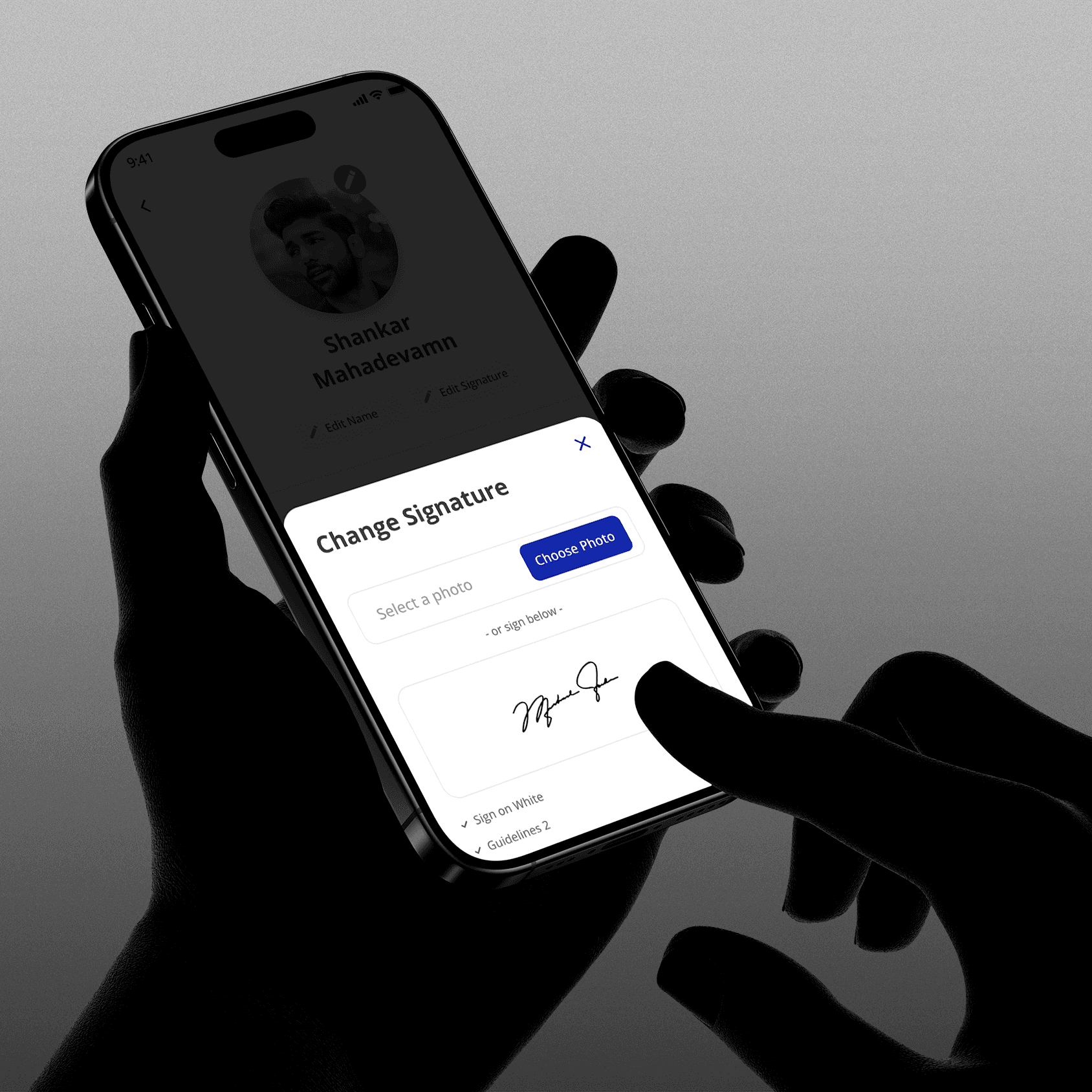 Tablet interface with textured background for bottle reservation interaction