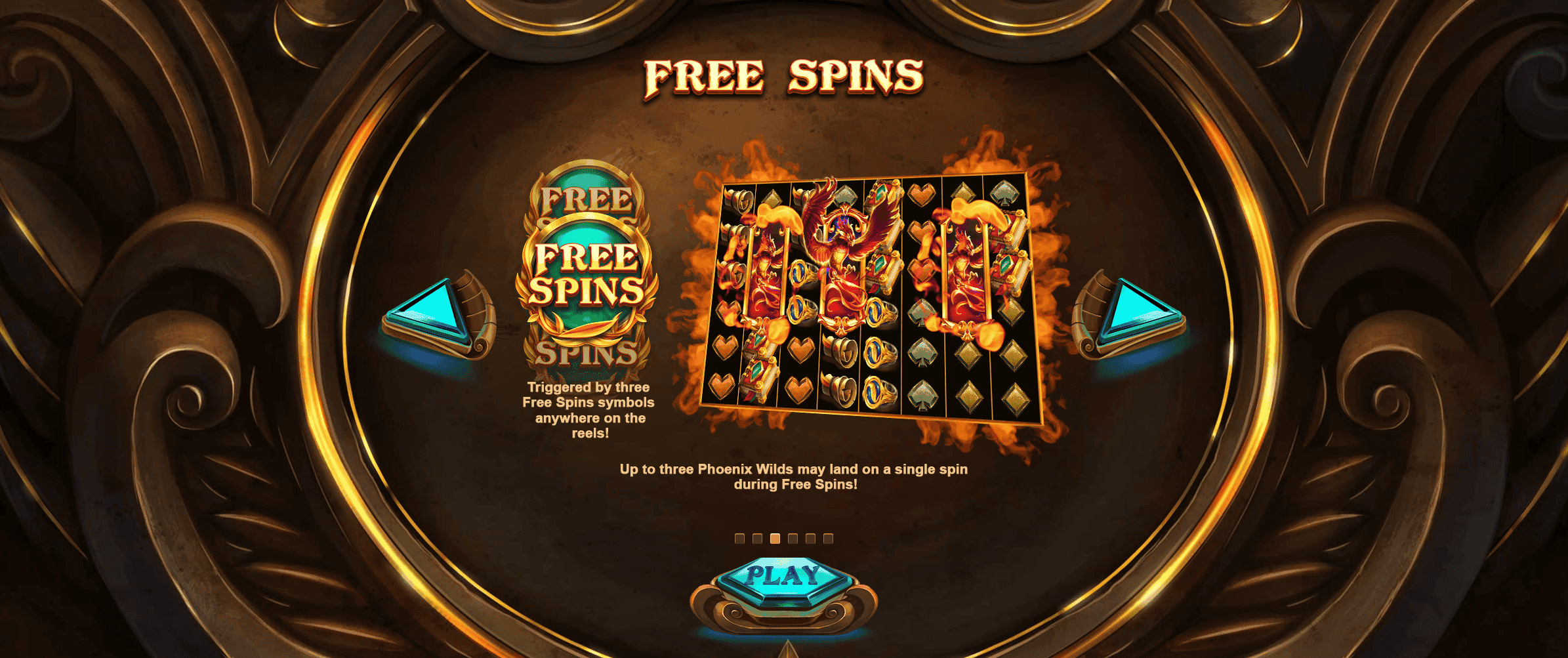 Phoenix Fire Power Reels — écran des sept tours gratuits avec plusieurs Phoenix Wild possibles