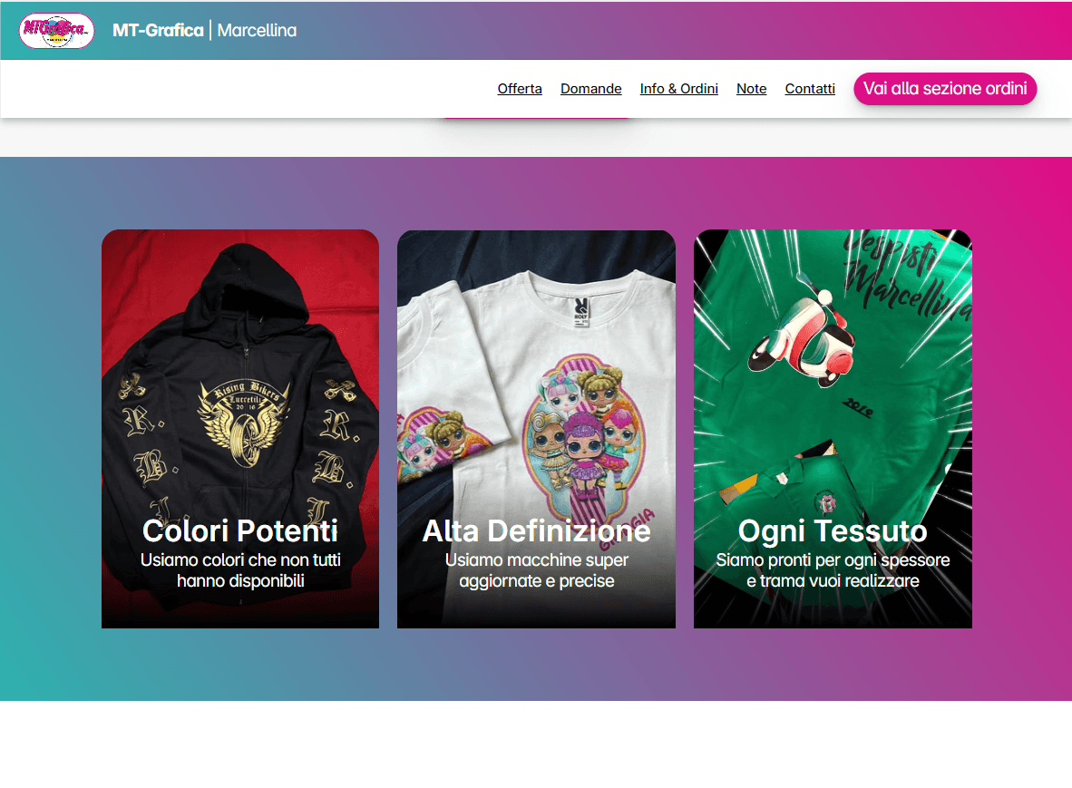 soluzione per vendita monotematica stampa digitale su magliette a marcellina