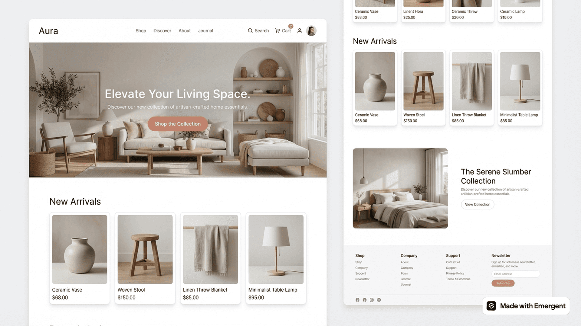 Store website made with emergent