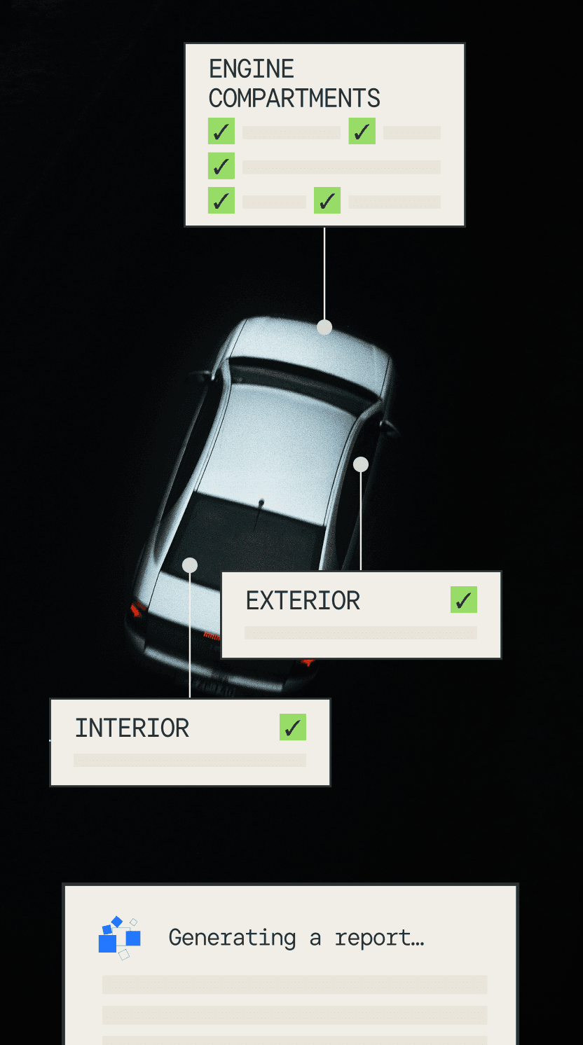 Security camera view of a silver car in a parking garage with a pink "Detected" box identifying a specific license plate.