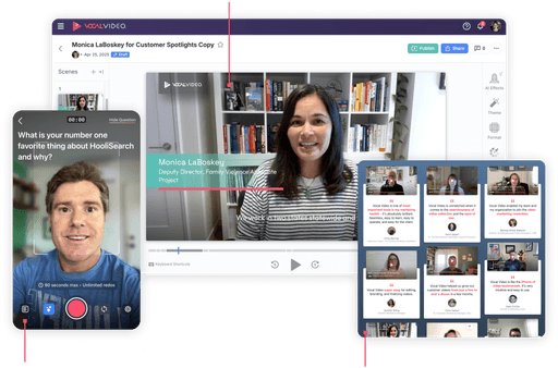 Vocal Video user interface