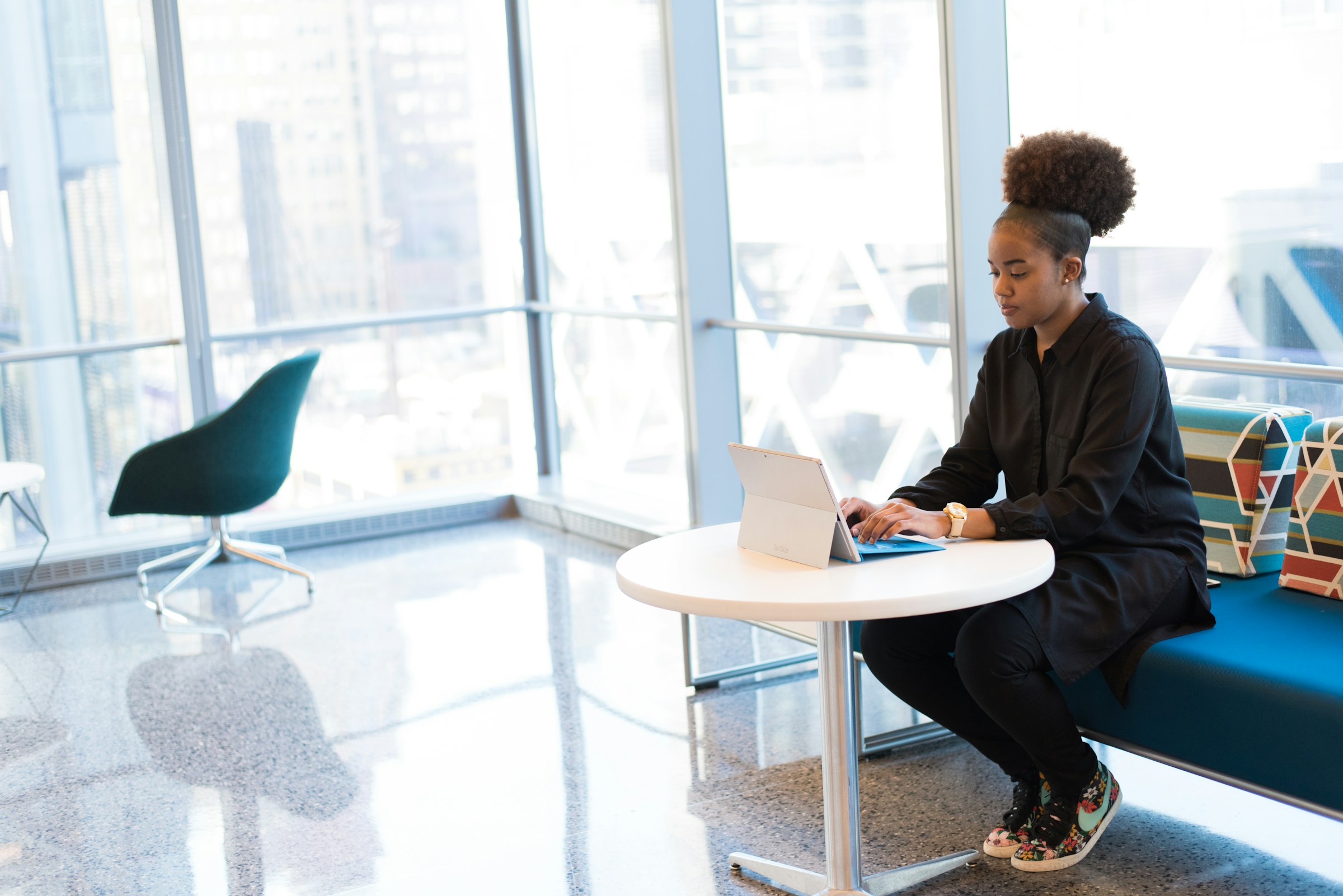 woman typing on laptop - Methods Section of Research Paper