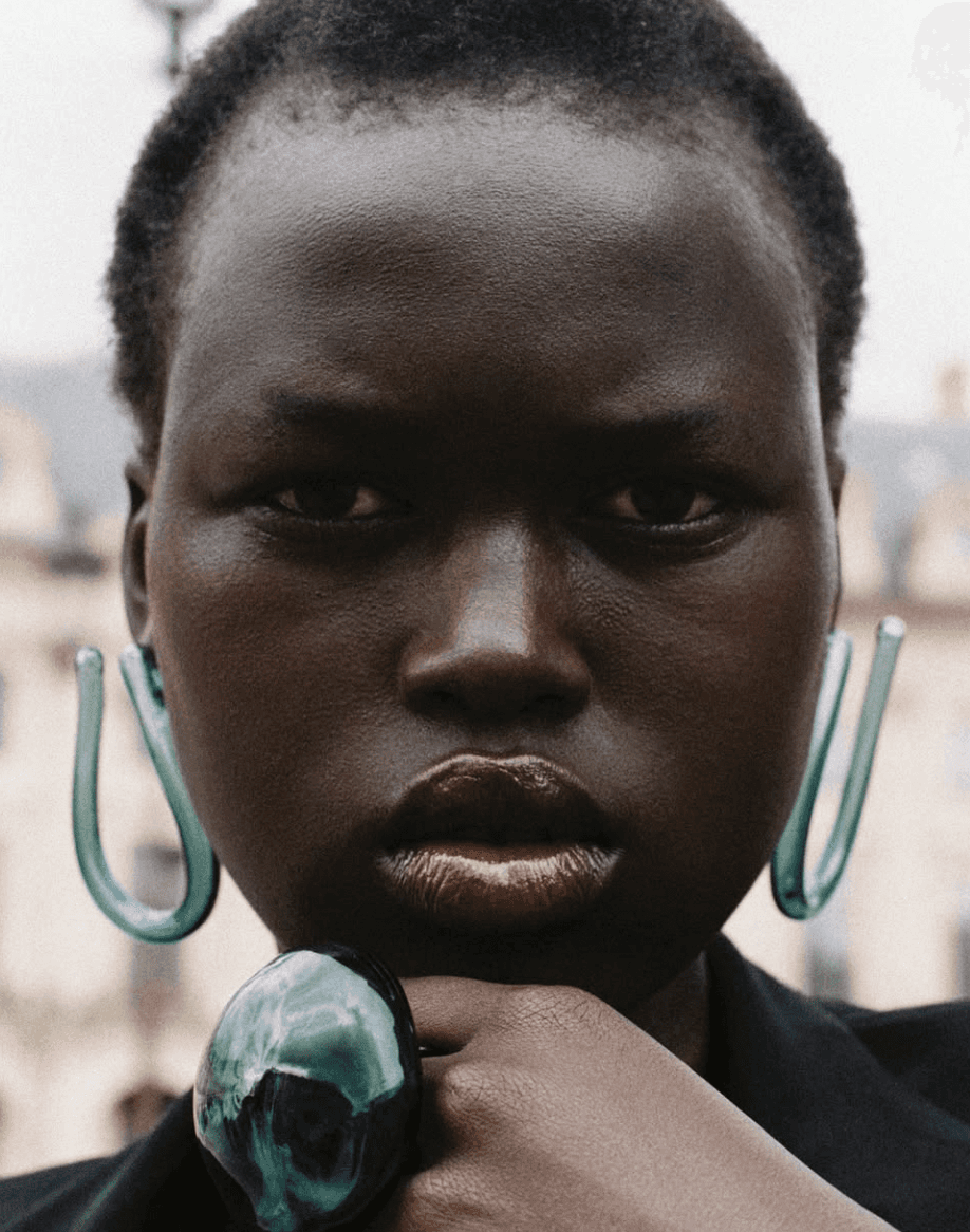 close of image of a young woman
