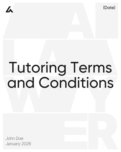 Tutoring Terms and Conditions
