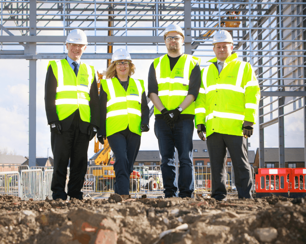 Sir Richard Leese, Susan Woodward, Michael Cannon from SharpFutures & John Roberts from Vinci [ Credit: Neilson Reeves ]
