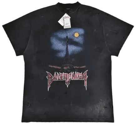 Balenciaga Paris Moon Upside Down T-Shirt Oversized