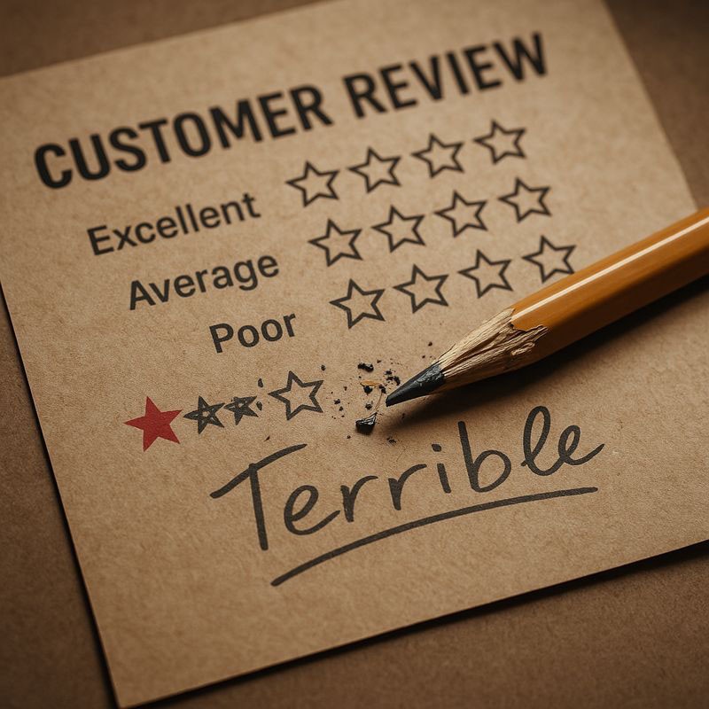 Illustration zu einer schlechten Bewertung