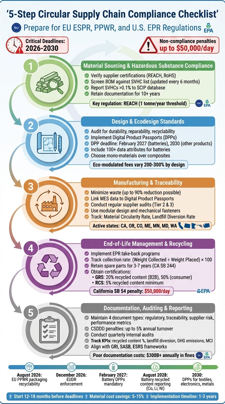 5-Step Circular Supply Chain Compliance Checklist for 2026