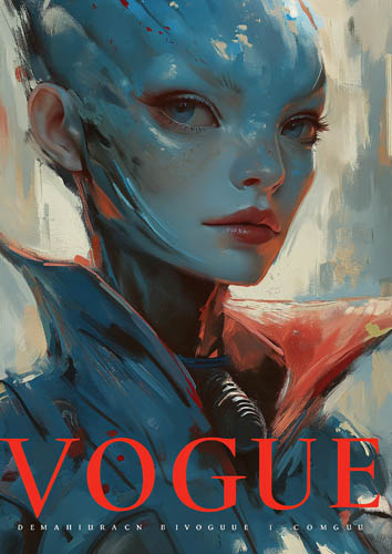 Futuristic vogue cover