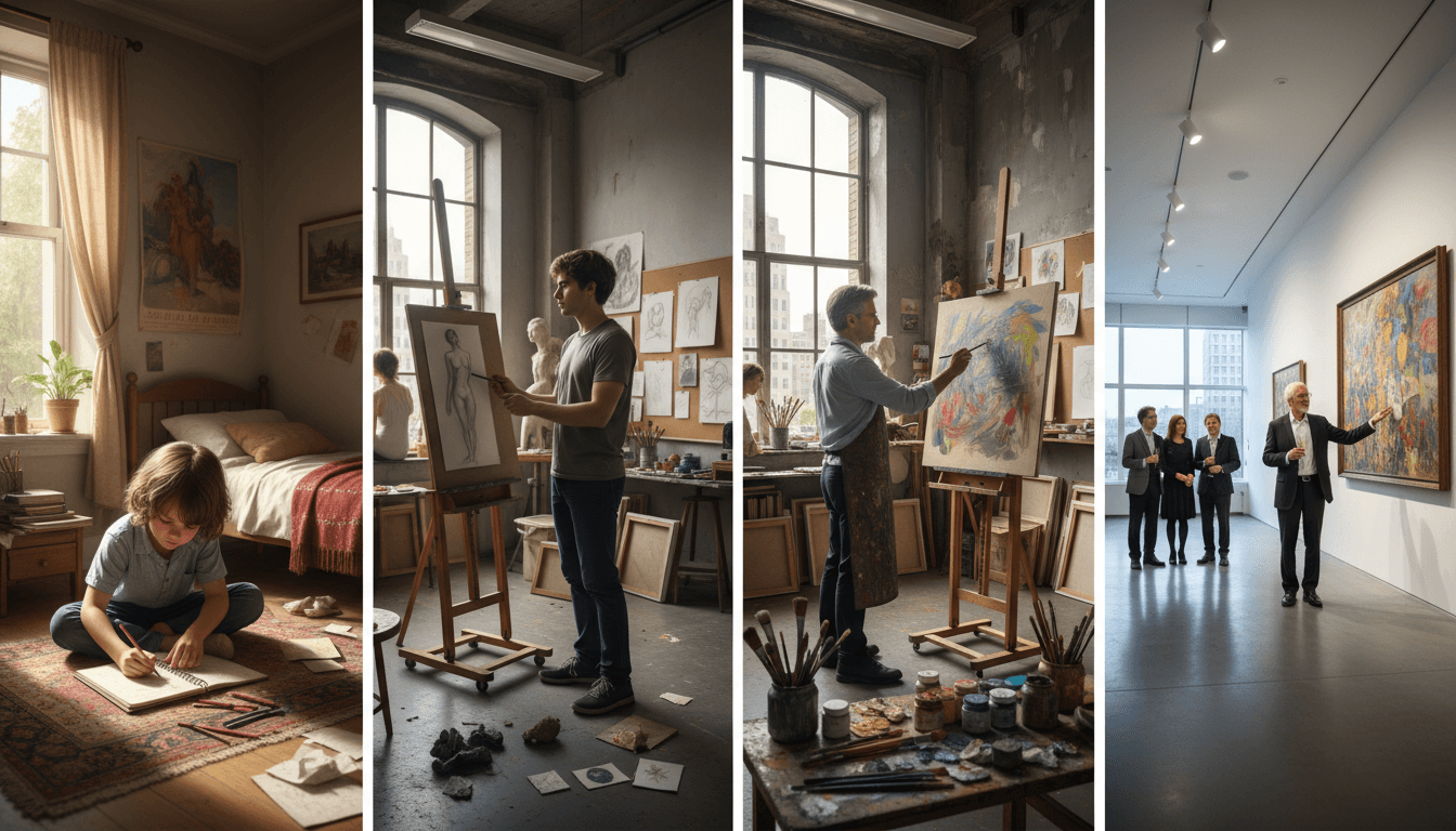 Profile woman in motion