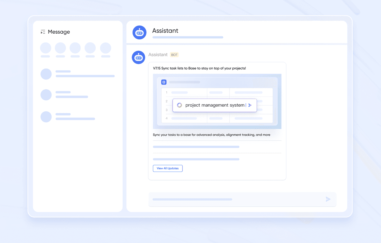 An image of one of Lark’s bots sending a notification