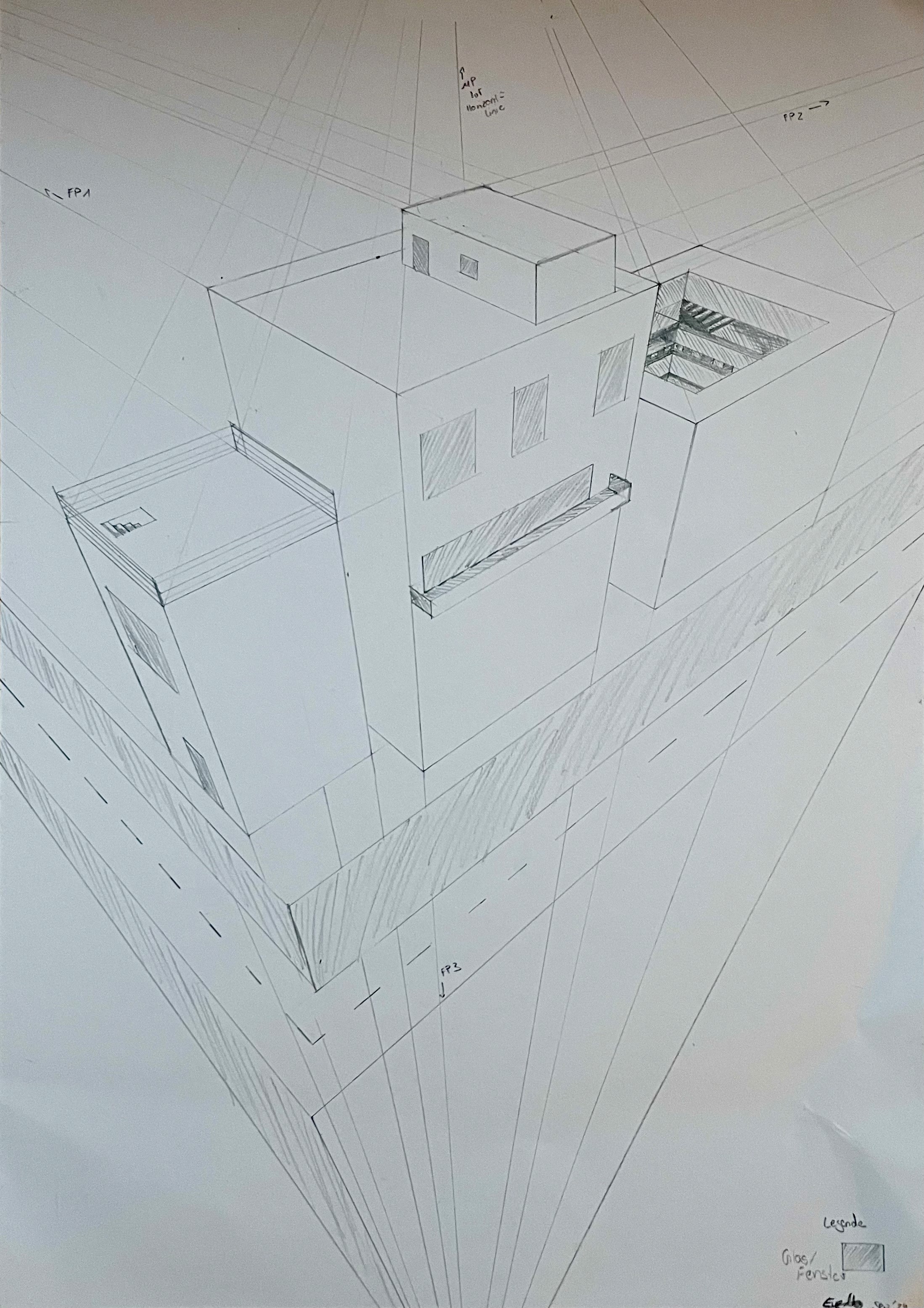 Drei Punkt Perspekive 