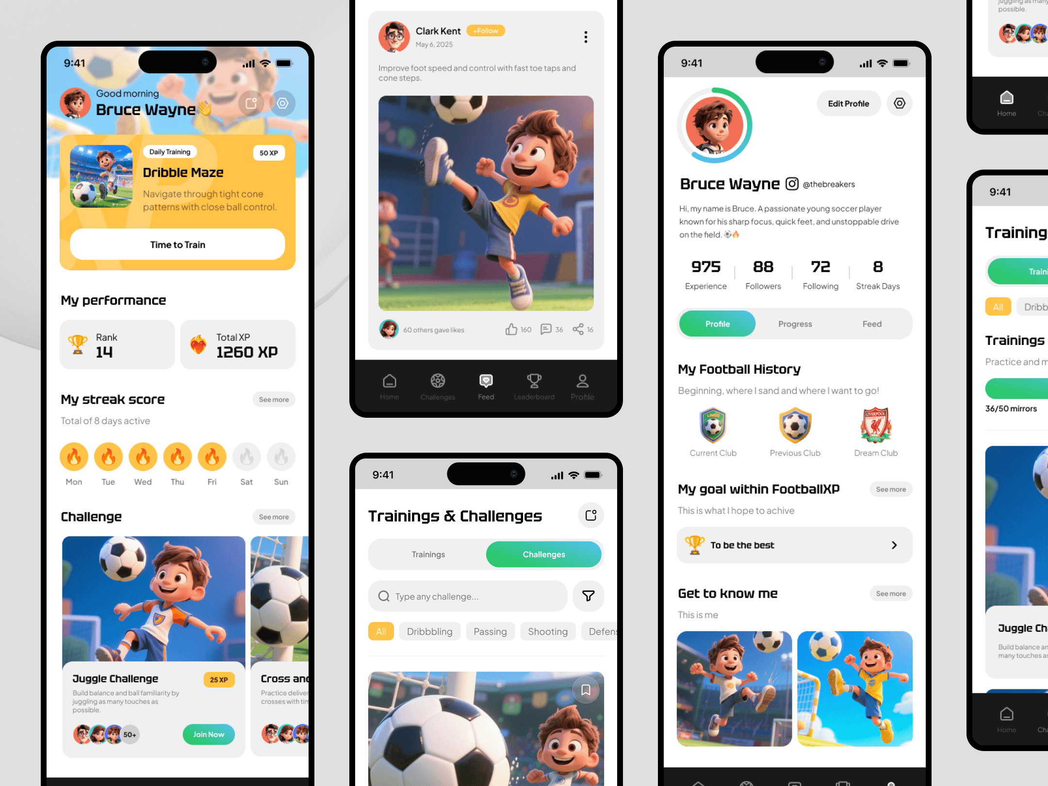Image of FootyXP Mobile App Design