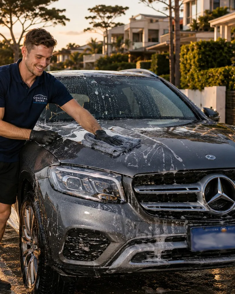Exterior car detailing by coastal shine mobile car detailing perth