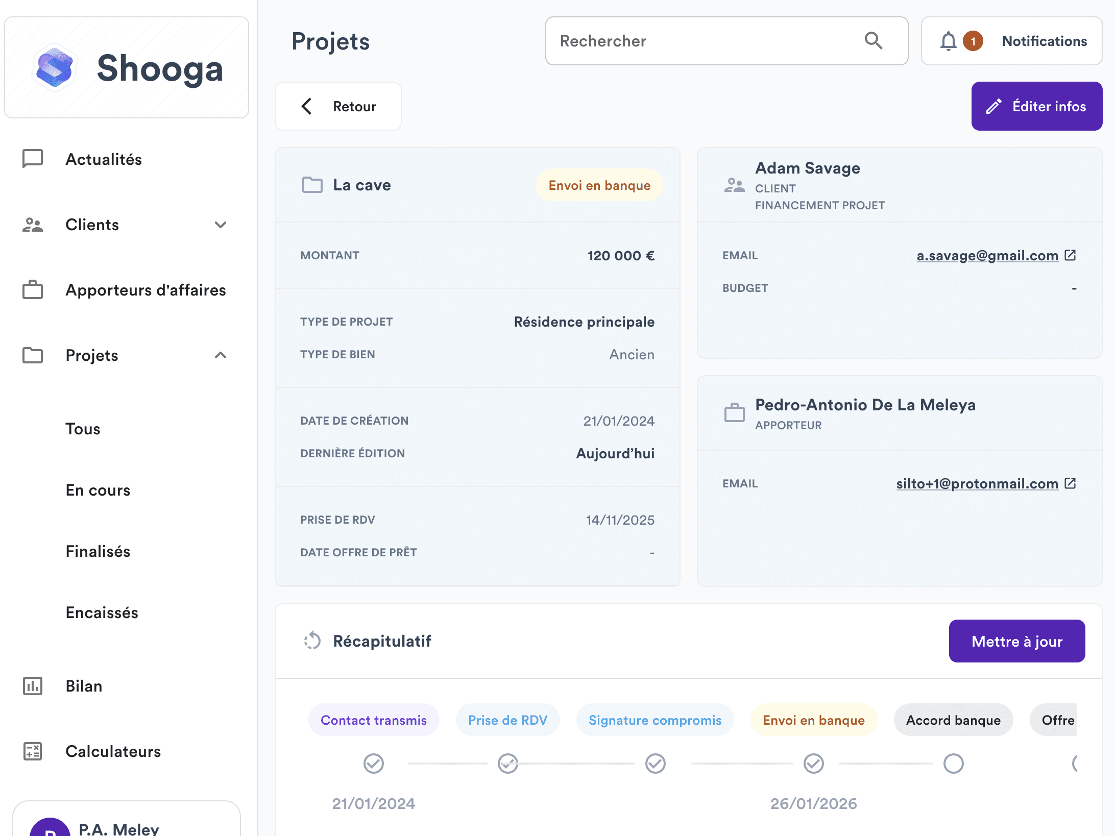 View of the shooga project view