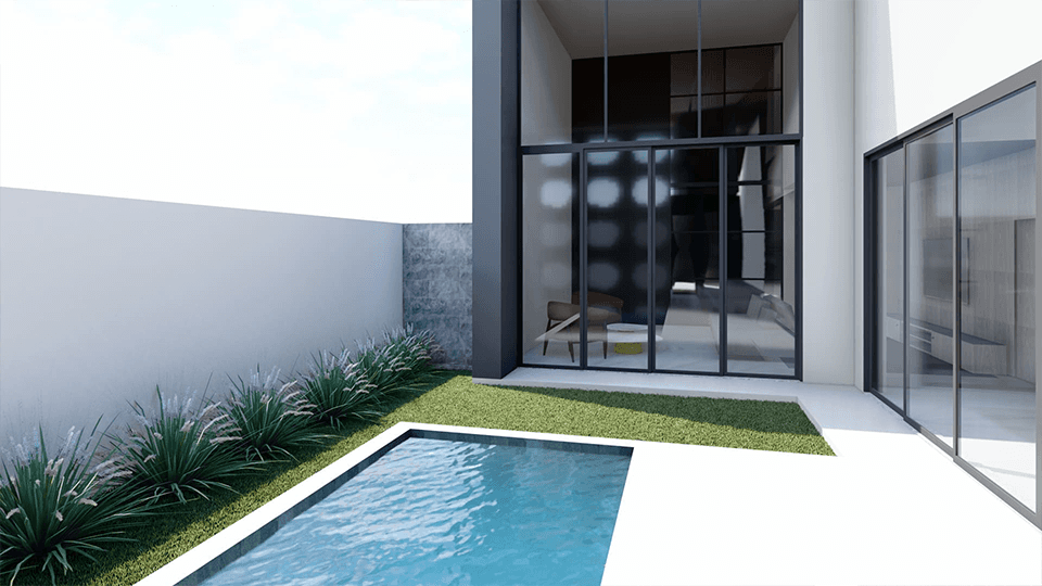 Projeto arquitetônico residencial da Meraki Arquitetura, com design inteligente, estética contemporânea e integração com o entorno.