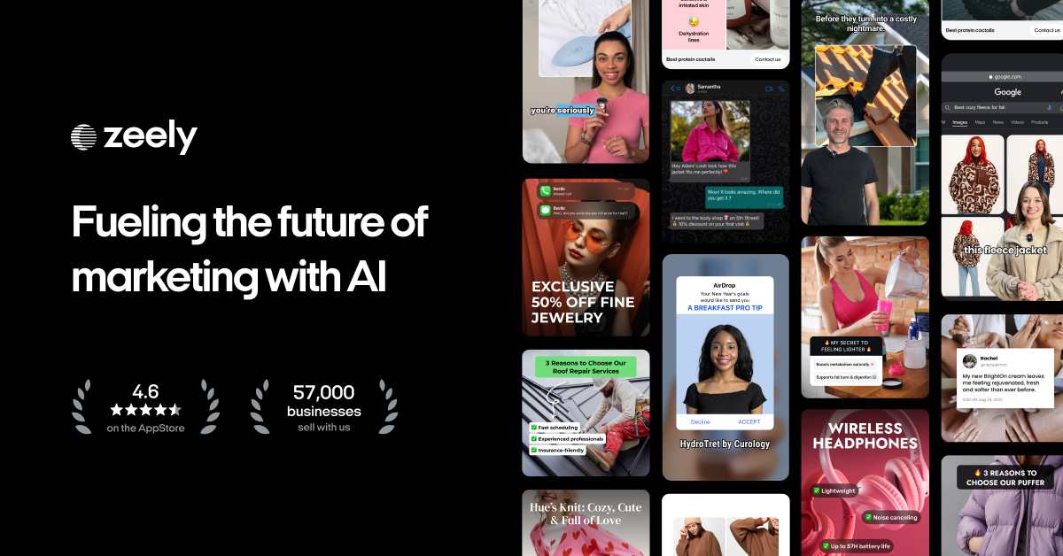 Zeely AI video ad creator platform interface