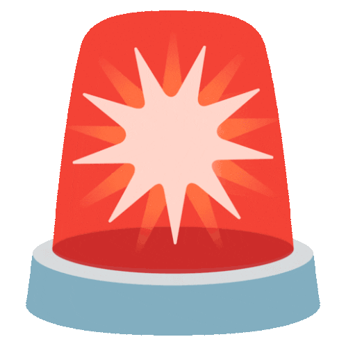 Flashing Red Circulina Emergency Light Sticker