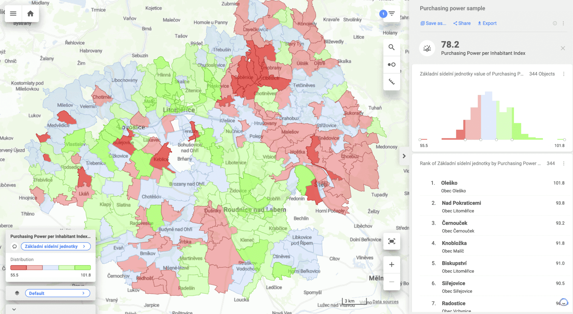 Location Dataset in CleverMaps Studio