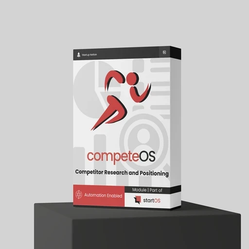 CompeteOS- Notion Startup Competitive Analysis Template Software Box by Startup Notion, part of the StartOS Notion Template Family