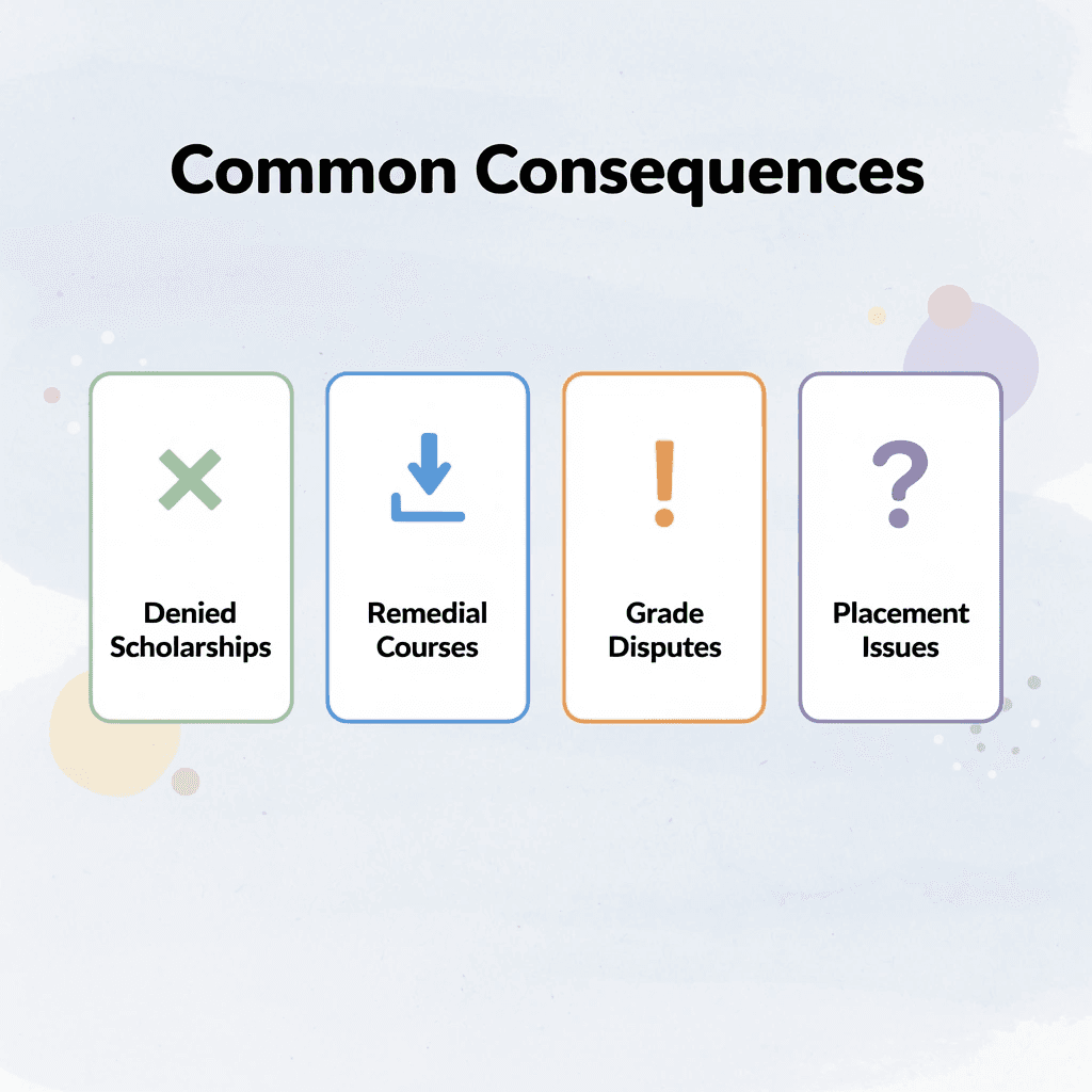  Infographic showing four common consequences of non-accredited programs