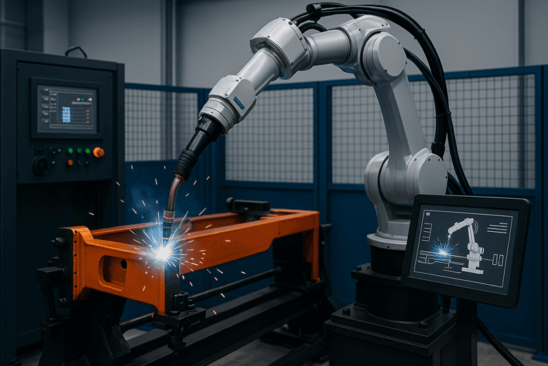 A person in a white outfit sits on a round stool in a spacious, minimalist room. The wall is covered with framed photos surrounding a large screen, creating a serene, contemplative atmosphere