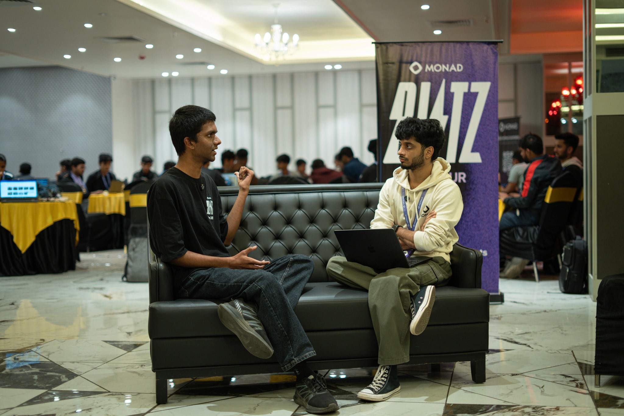 Monad Blitz Nagpur hackathon with developers building and networking at the event