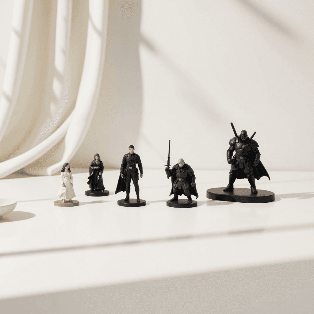 product photography of figure statue