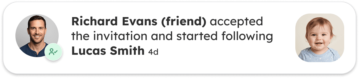 Notification of an accepted follower invitation