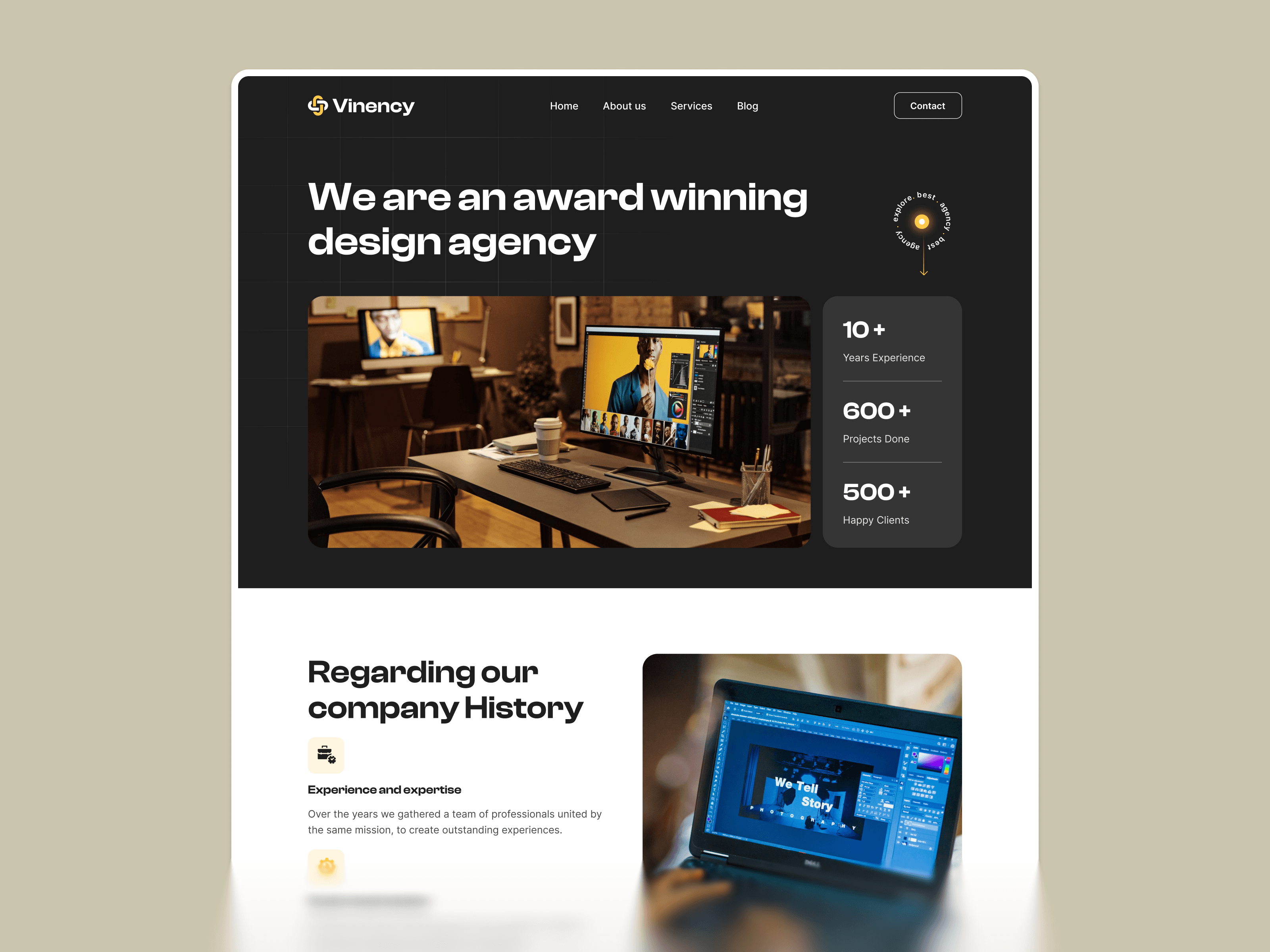 framer creative agency template