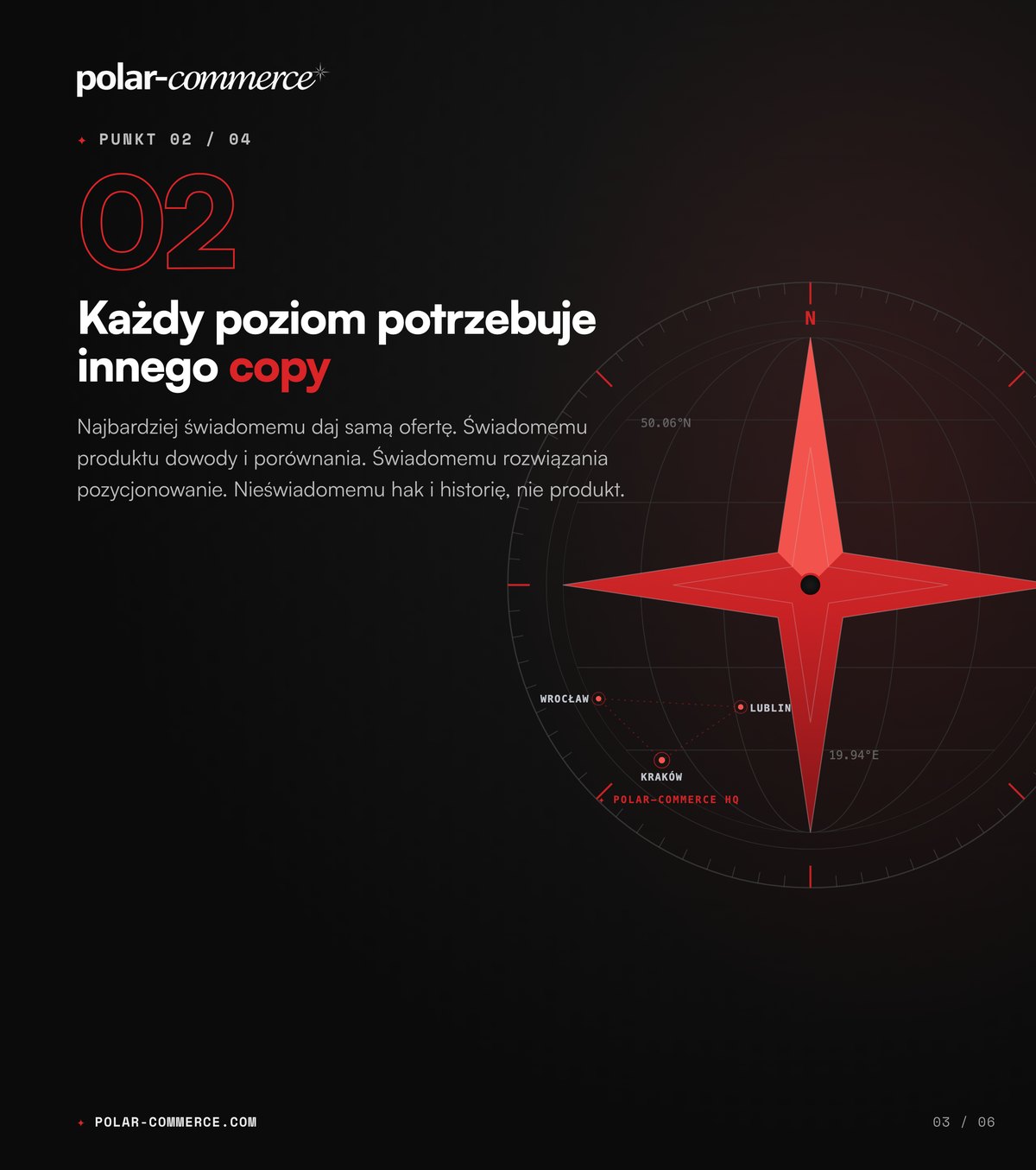 Każdy poziom potrzebuje innego copy