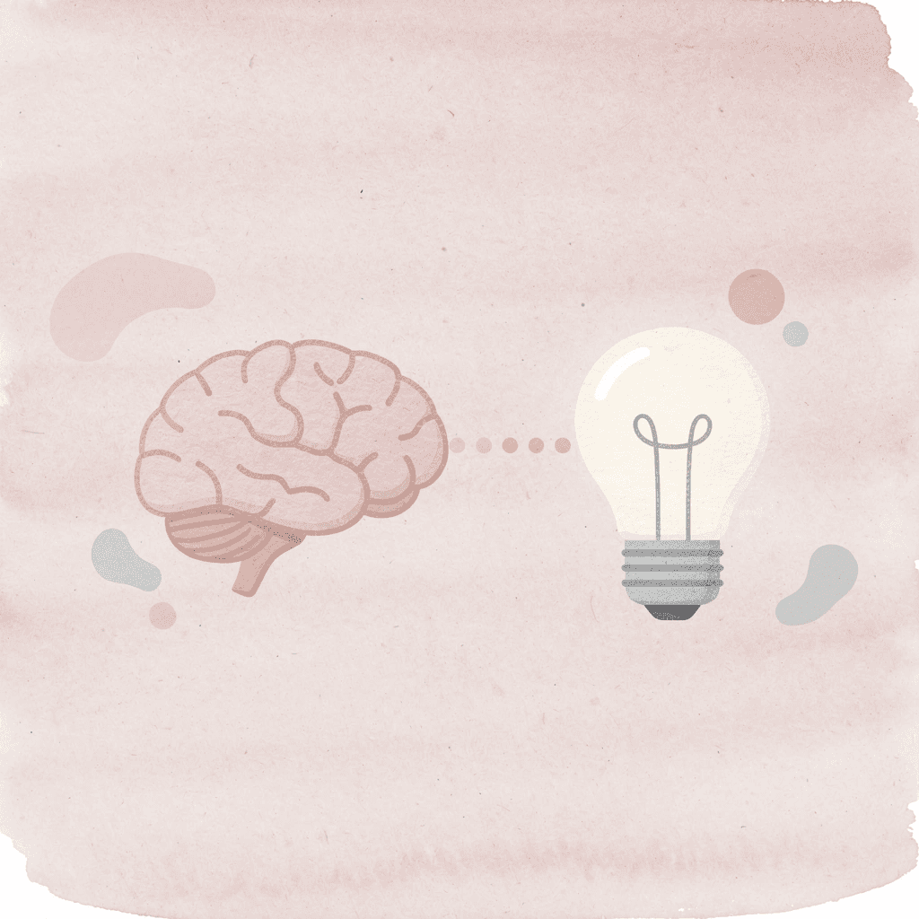 Brain connected to speech bubble representing the transition from knowing to natural usage