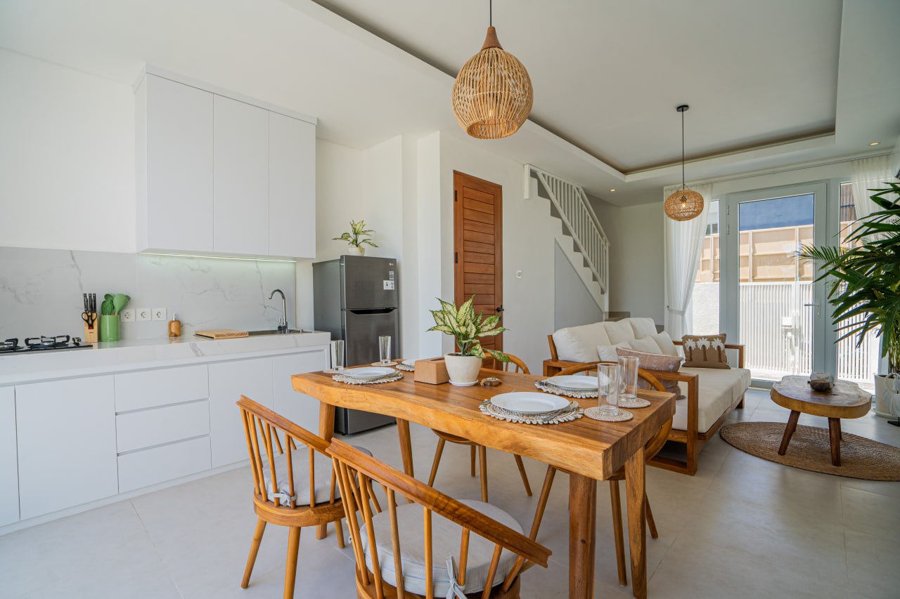 Completed 2-bedroom villa in Tumbak Bayuh, Canggu, overlooking rice fields