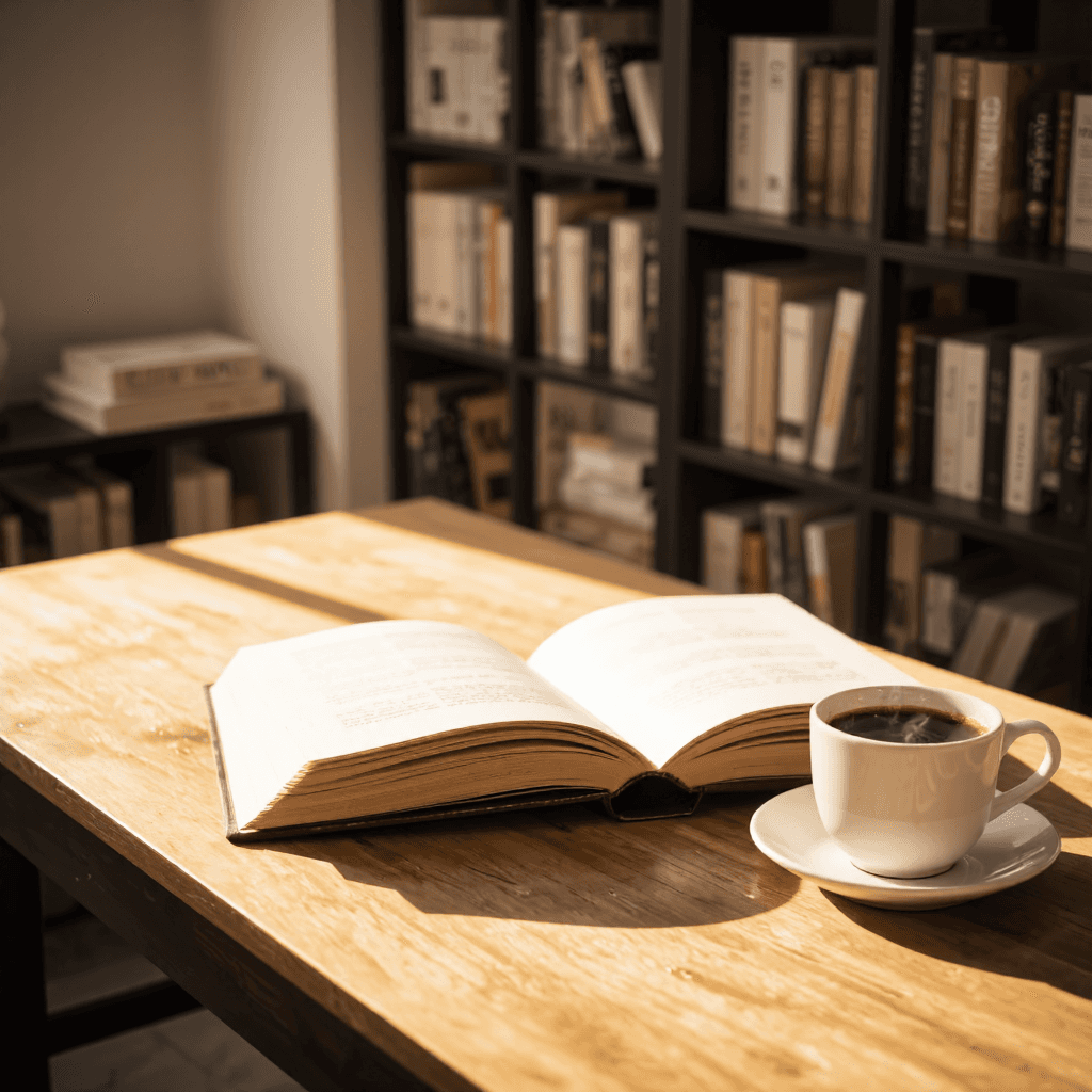 product photography of book stand