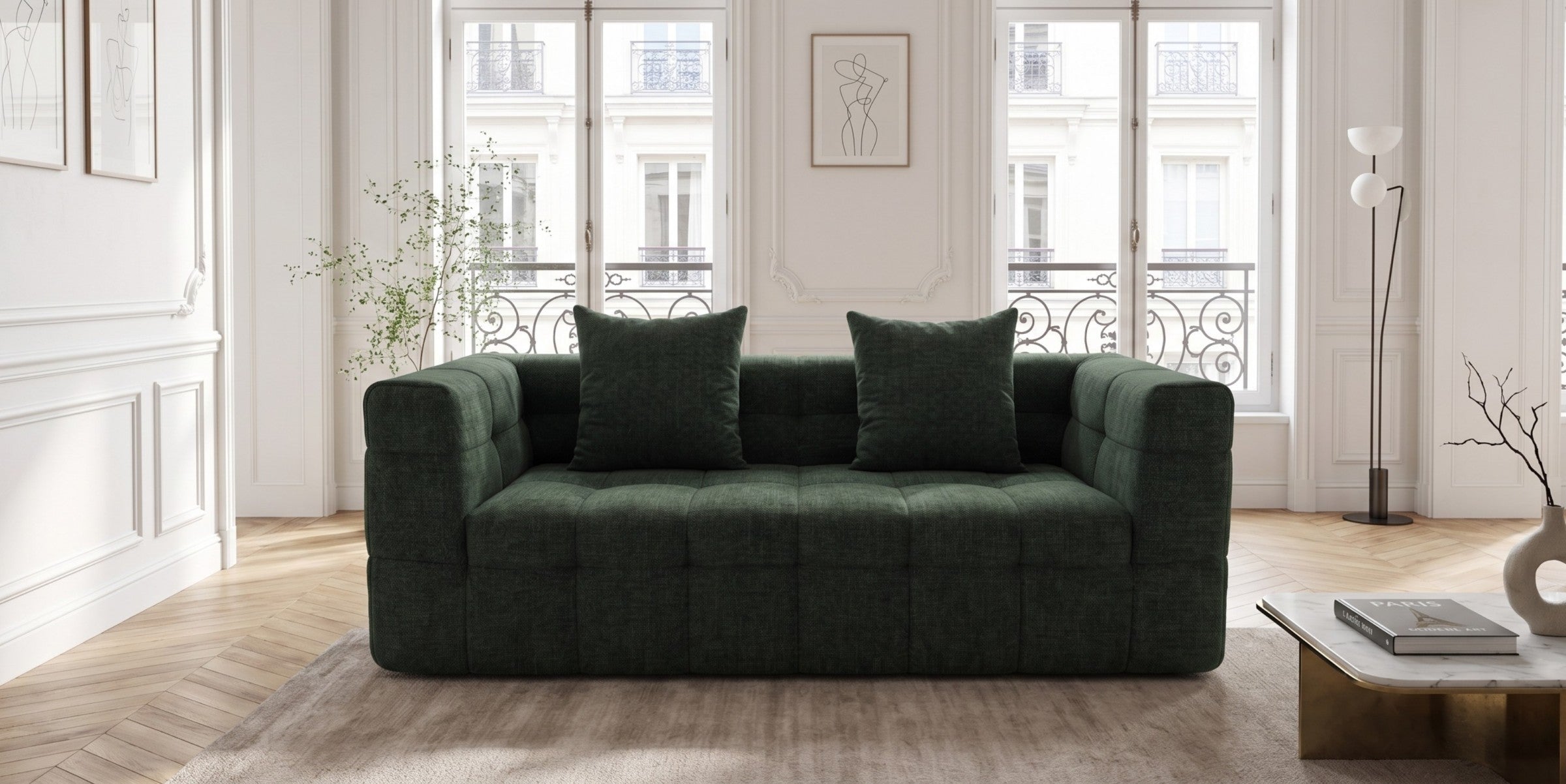 GREEN — Canapé droit