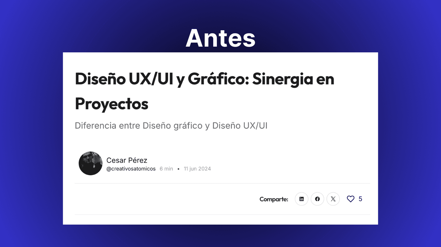 Cambios UI Creativos Atómicos