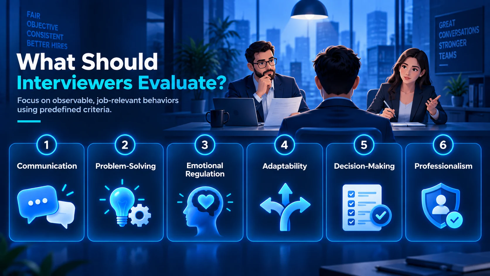 Key stress interview evaluation criteria.