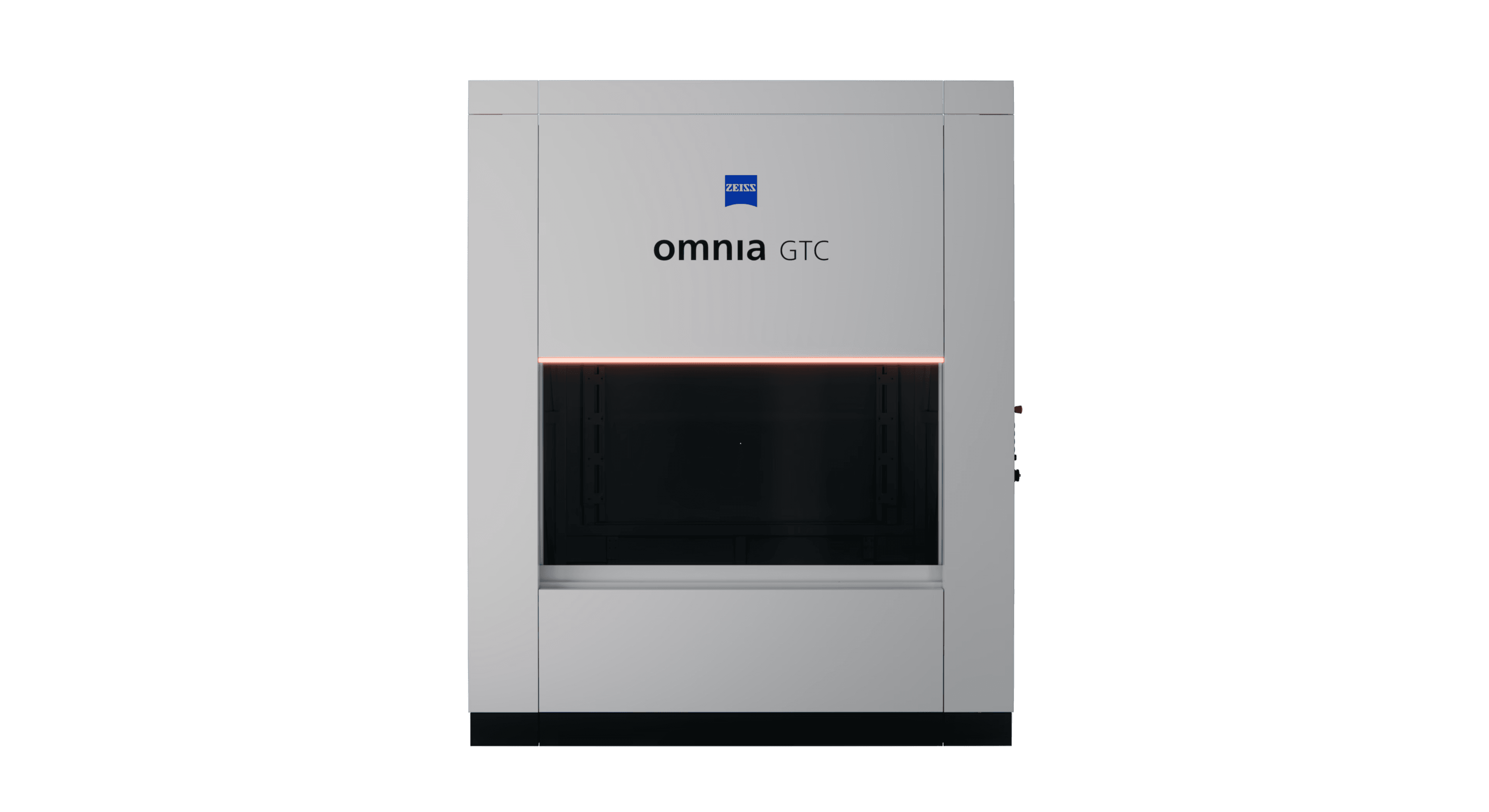OMNIA measuring cell during development phase, showing large-scale housing with integrated X-ray technology.