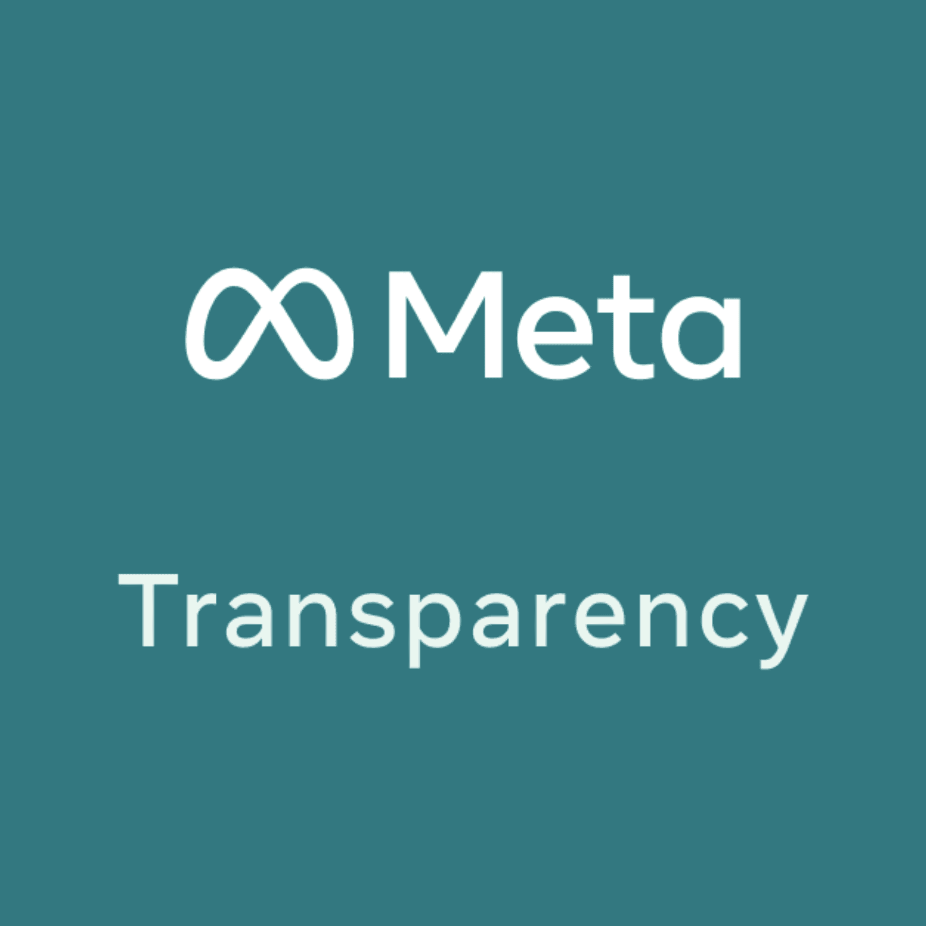 Screenshot of the Meta Transparency website