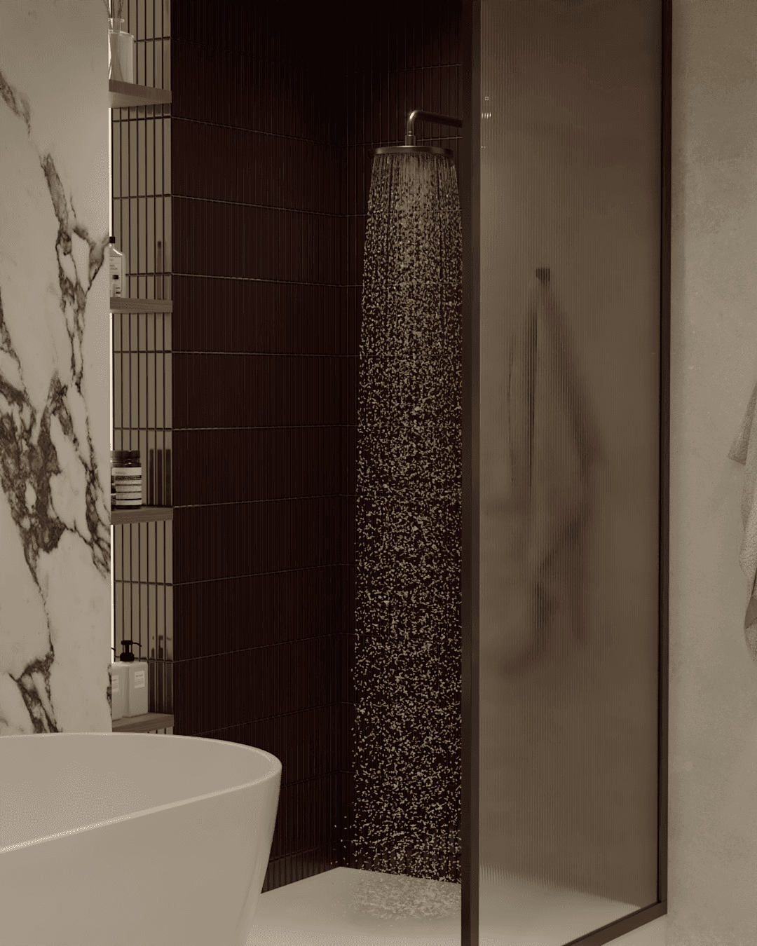 Bathroom design viola marble