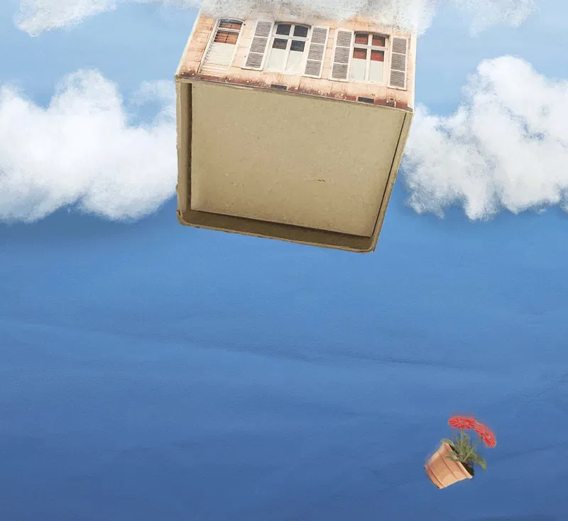 Huis in de wolken