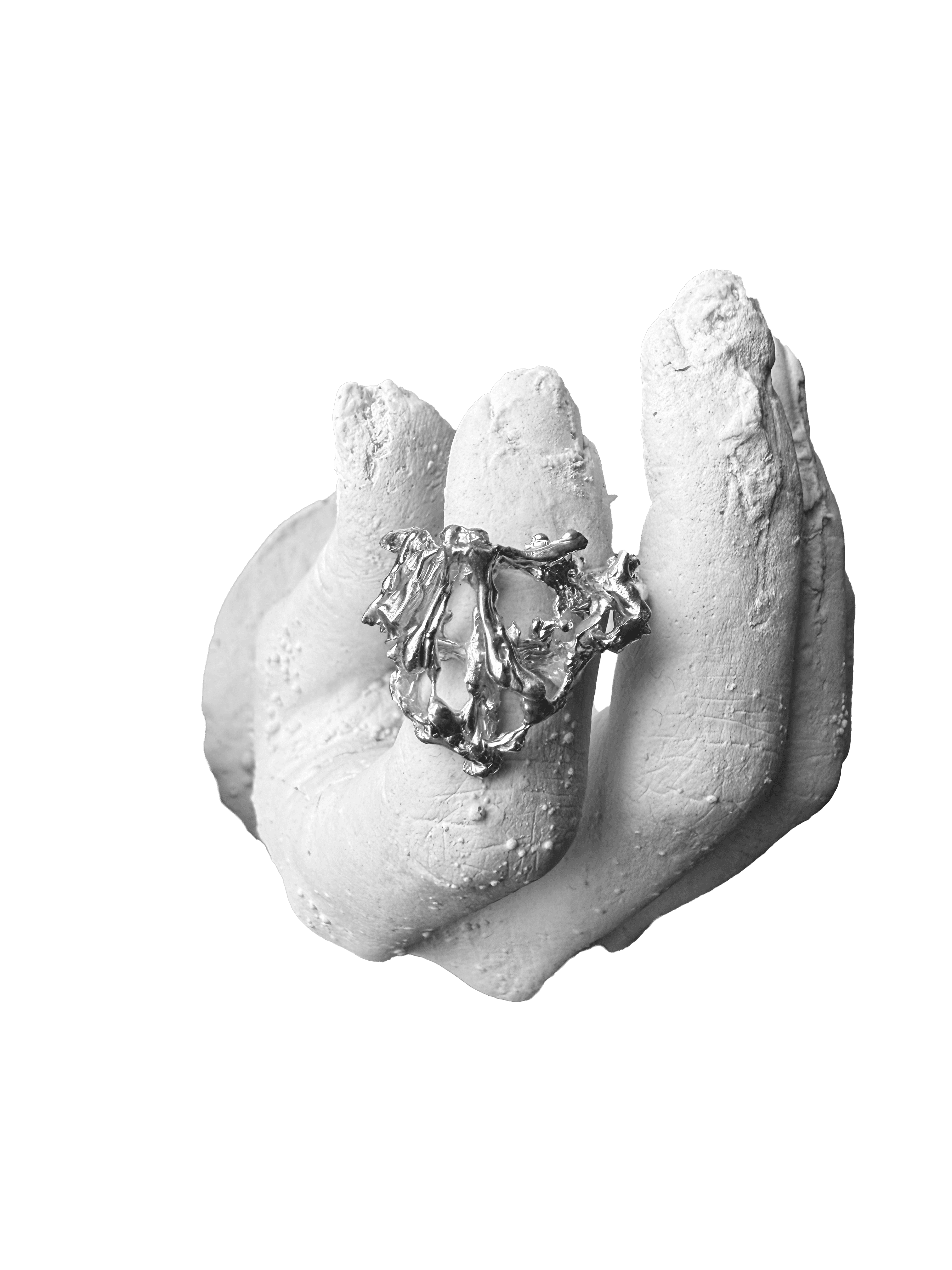 model of hand with ring on it