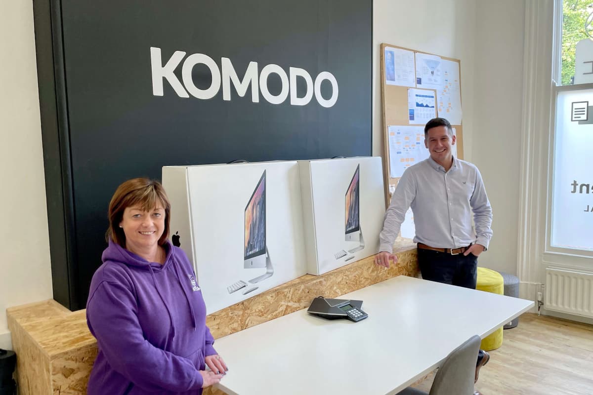 Angela Hall of CVPS & Commercial Director Armin Talić at the Komodo studio