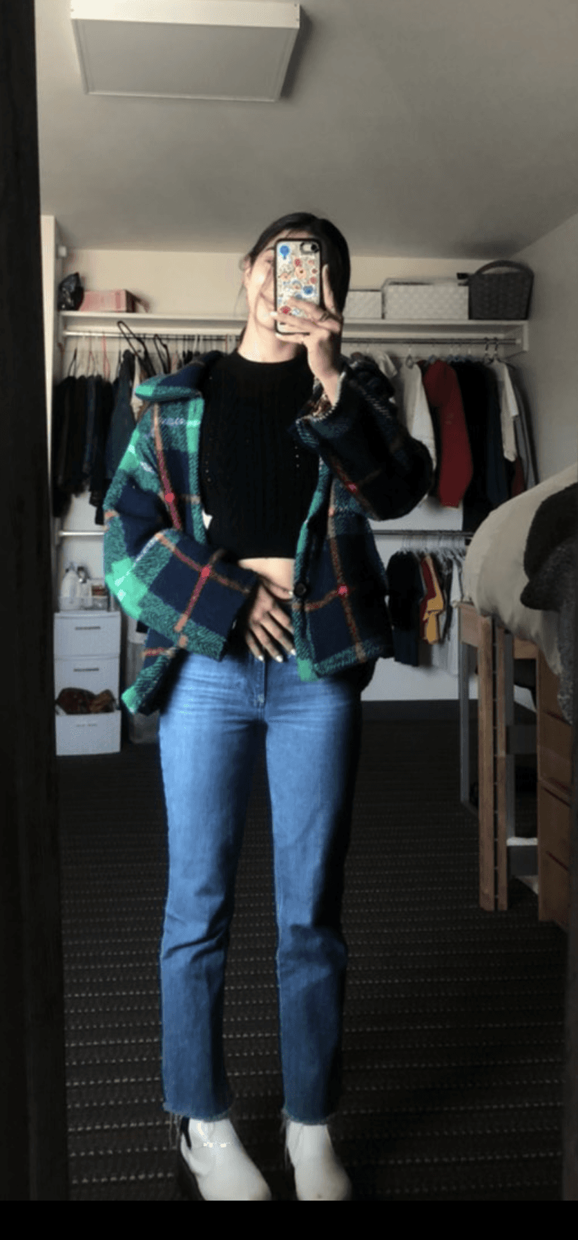 Theo Berry: Plaid Jacket from upcycled picnic blanket