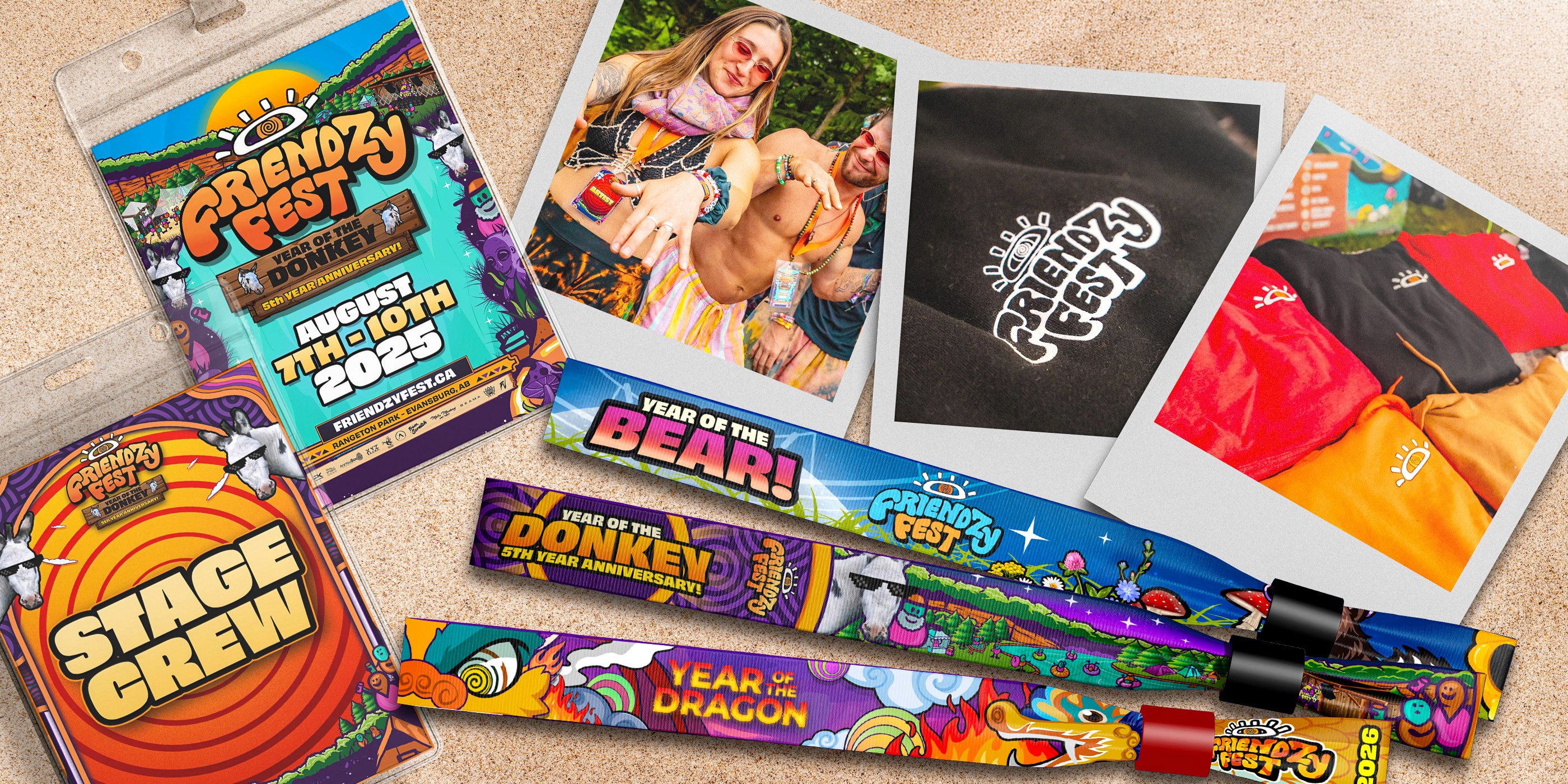Friendzy Fest portrait artwork for the festival rebrand
