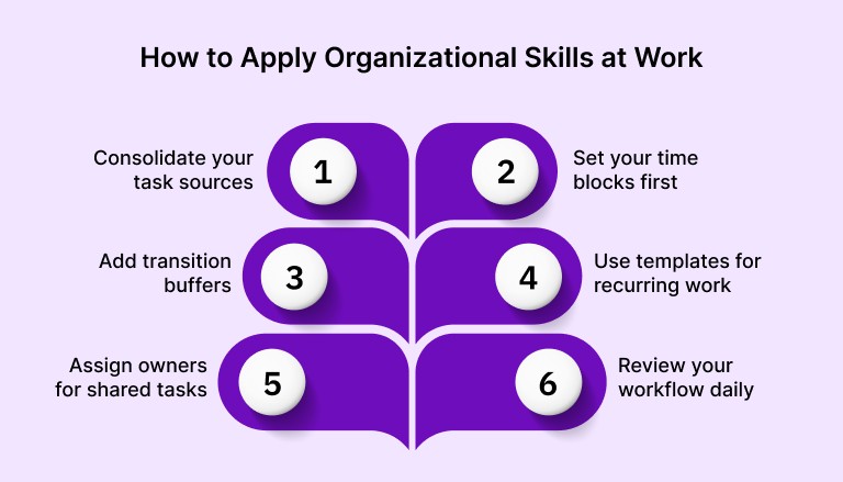 How to Apply Organizational Skills at Work